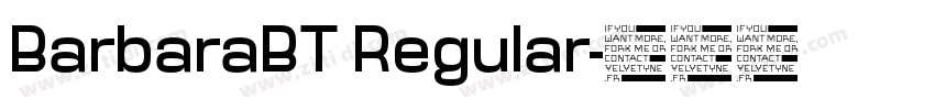 BarbaraBT Regular字体转换